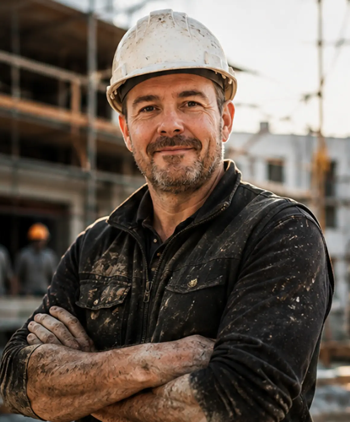 Benoît Lahaye, fondateur d'ATTIX, sur un chantier
